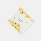 蜂とハニカムパターン スタンダードカクテルナプキン (角)