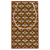 蜂とハニカムパターン スモールペーパーバッグ (裏面)