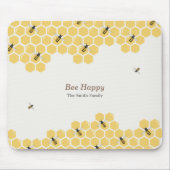 蜂とハニカムパターン マウスパッド (正面)