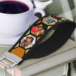 蜂とハニカム8フォトコラージュ リストバンドキーホルダー