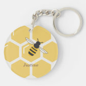 蜂とハニカム キーホルダー (裏面)