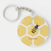蜂とハニカム キーホルダー (正面)