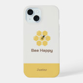 蜂とハニカム iPhone 15ケース (裏面)