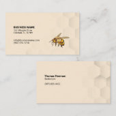 蜂とハニカラフルカムアンティーク白 名刺 (正面/裏面)