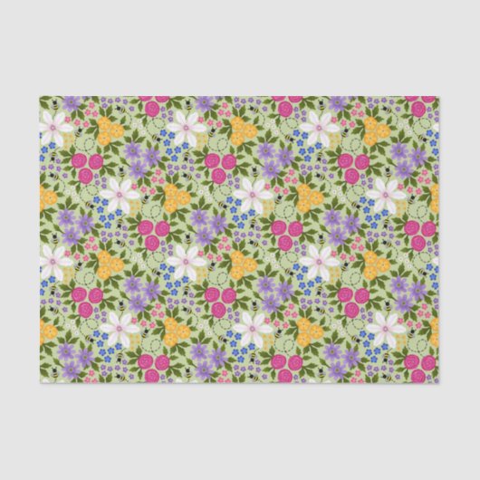 蜂とバターカップフローラ 薄葉紙 (正面)