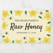 蜂とバターカップ自家製はちみつ フードラベル (シングルラベル)