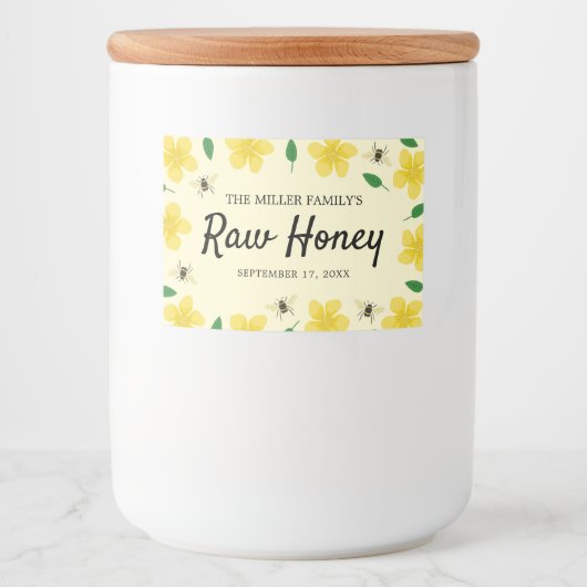 蜂とバターカップ自家製はちみつ フードラベル (正面)