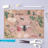 蜂とバラエフェメラ 薄葉紙 (クラフト)