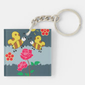 蜂とバラフローラ園 キーホルダー (裏面)