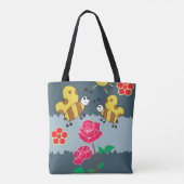 蜂とバラフローラ園 トートバッグ (裏面)