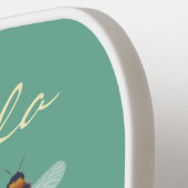 蜂とバラ ピックルボールラケット (左詳細)