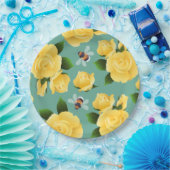 蜂とバラ ペーパープレート (パーティー)