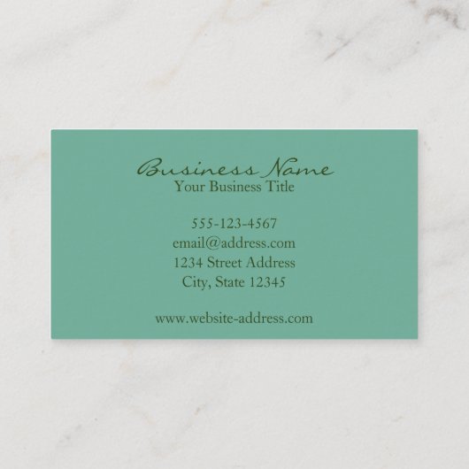 蜂とバラ 名刺 (裏面)