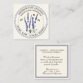 蜂とラベンダーハニーアイボリー名刺 スクエア名刺 (正面/裏面)