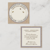 蜂とラベンダーハニークラフト名刺 スクエア名刺 (正面/裏面)