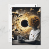 蜂と一緒に超現実的な茶時間 ポストカード (正面/裏面)