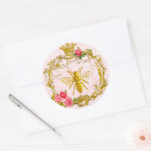 蜂と冠王室の印 ラウンドシール (封筒)