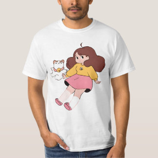 蜂と子犬のカルダモン幸せ Tシャツ