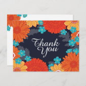 蜂と感謝してい花よ サンキューカード (正面/裏面)