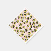 蜂と白い花 スタンダードカクテルナプキン (角)