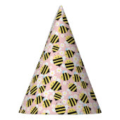 蜂と白い花 パーティーハット (左)