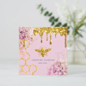 蜂と花の名刺 招待状 (スタンド正面)