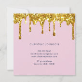 蜂と花の名刺 招待状 (裏面)