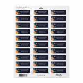 蜂と花の差出人住所ラベル ラベル (フルシート)