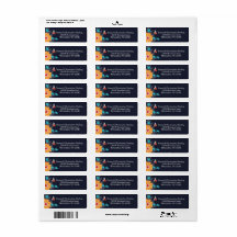 蜂と花の差出人住所ラベル