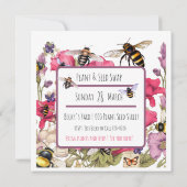 蜂と花の春 招待状 (裏面)