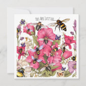 蜂と花の春 招待状 (正面)