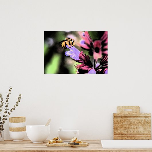 蜂と花の花 ポスター (キッチン)