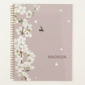 蜂と花パーソナライズされた名 プランナー手帳 (正面)