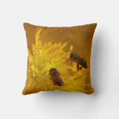 蜂と花 クッション (裏面)