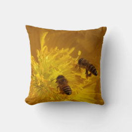 蜂と花 クッション