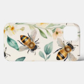 蜂と花 – クリームフローラ蜂蜜ビーパターン Case-Mate iPhoneケース (裏面 (横))