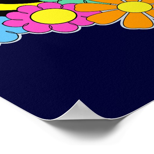 蜂と花 ポスター (角)