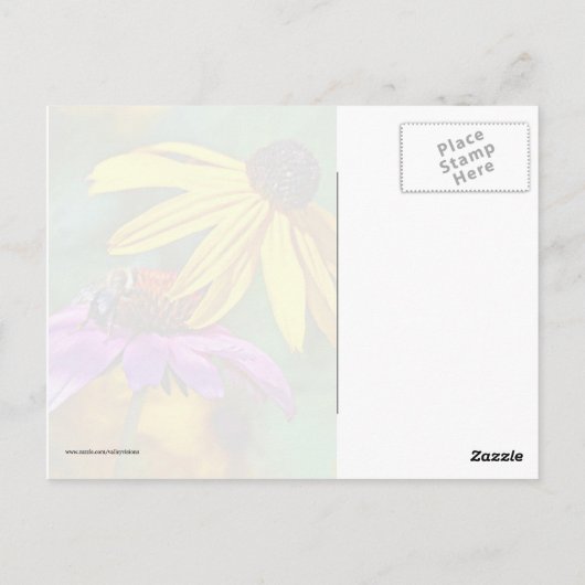 蜂と花 ポストカード (裏面)