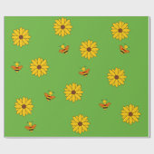 蜂と花 ラッピングペーパー (フラット)