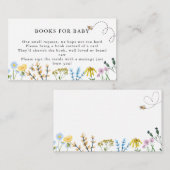 蜂と花 |赤ちゃんシャワーベビー エンクロージャーカード (正面/裏面)