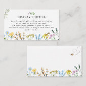 蜂と花 |赤ちゃんシャワー表示シャワー エンクロージャーカード (正面/裏面)