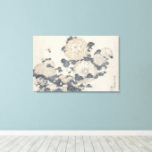 蜂と菊 キャンバスプリント (インサイチュ (ウッドフロア))