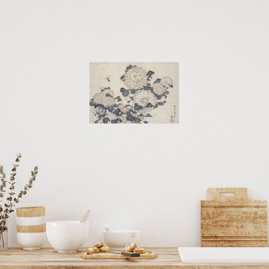 蜂と菊 ポスター (キッチン)