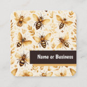 蜂と葉 スクエア名刺 (正面)