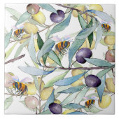 蜂と葡萄 タイル (正面)