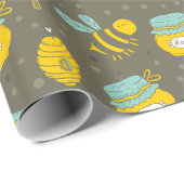 蜂と蜂蜜ジャーホリデイ ラッピングペーパー (ロールコーナー)