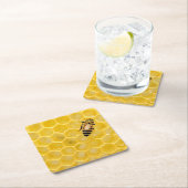 蜂と蜂 スクエアペーパーコースター (インサイチュ)
