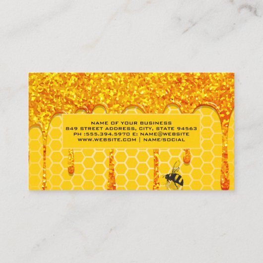 蜂と蜂 | 滴下蜂蜜 名刺 (裏面)