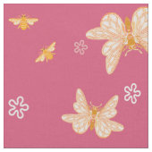 蜂と蝶 ファブリック (クローズアップ)