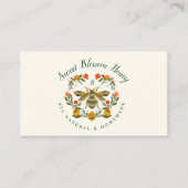 蜂と開花のフローラエレガントと装飾的なハニービー 名刺 (正面)